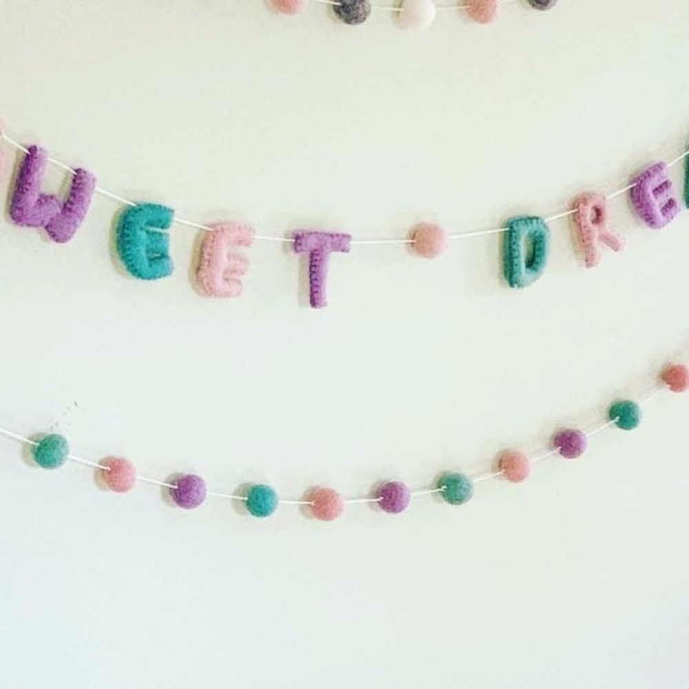Sweet Dreams Handmade Garland